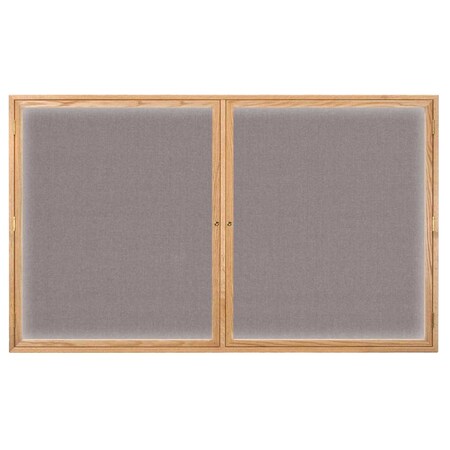 United Visual Products Triple Door Indoor Enclosed Easy Tack Bo UV335EZ-WHITE-WHITE